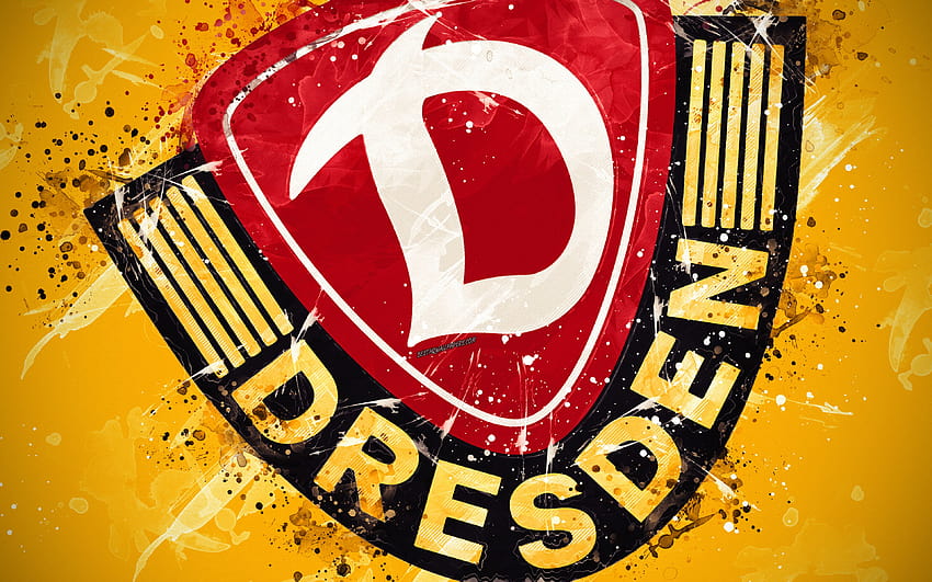 Sg Dynamo Dresden, Paint Art, Logo, Creative, German HD wallpaper
