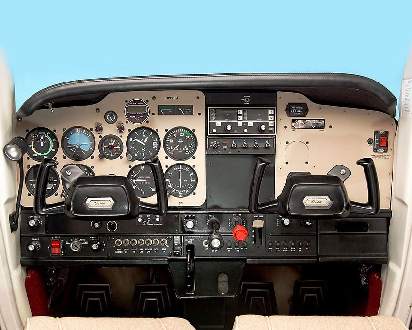5 cockpit de aeronave leve, cessna 152 papel de parede HD
