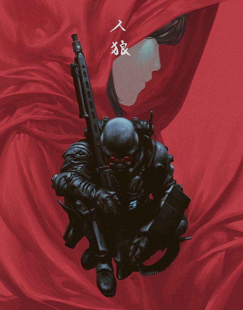 Jin roh . : anime character soldier poster, Jin, jin roh the wolf brigade HD phone wallpaper