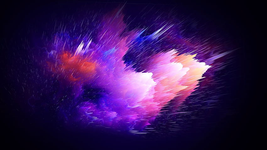 2560x1440 Explosión de color, Partículas, Nube fondo de pantalla