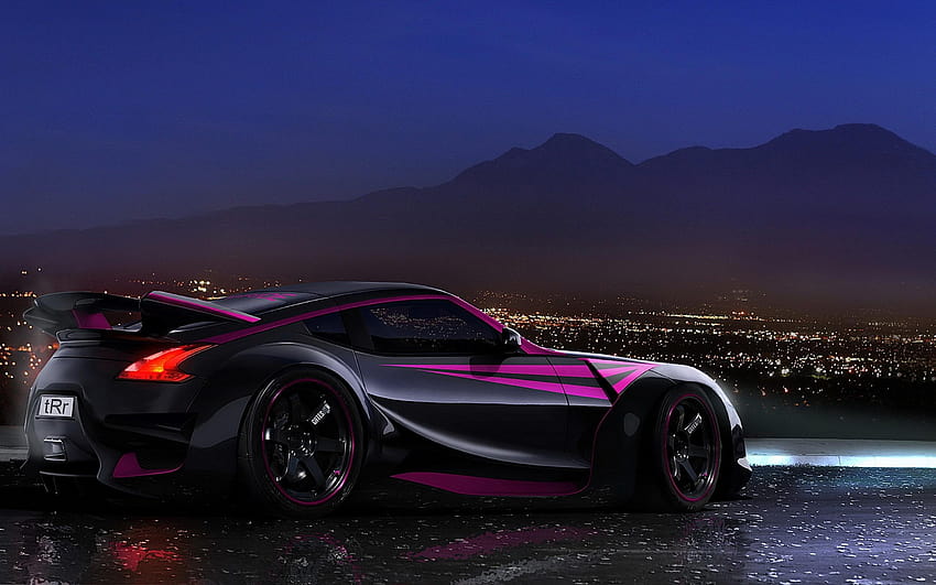 Black Purple Nissan 370Z Racing Sport Car, purple cars HD wallpaper ...