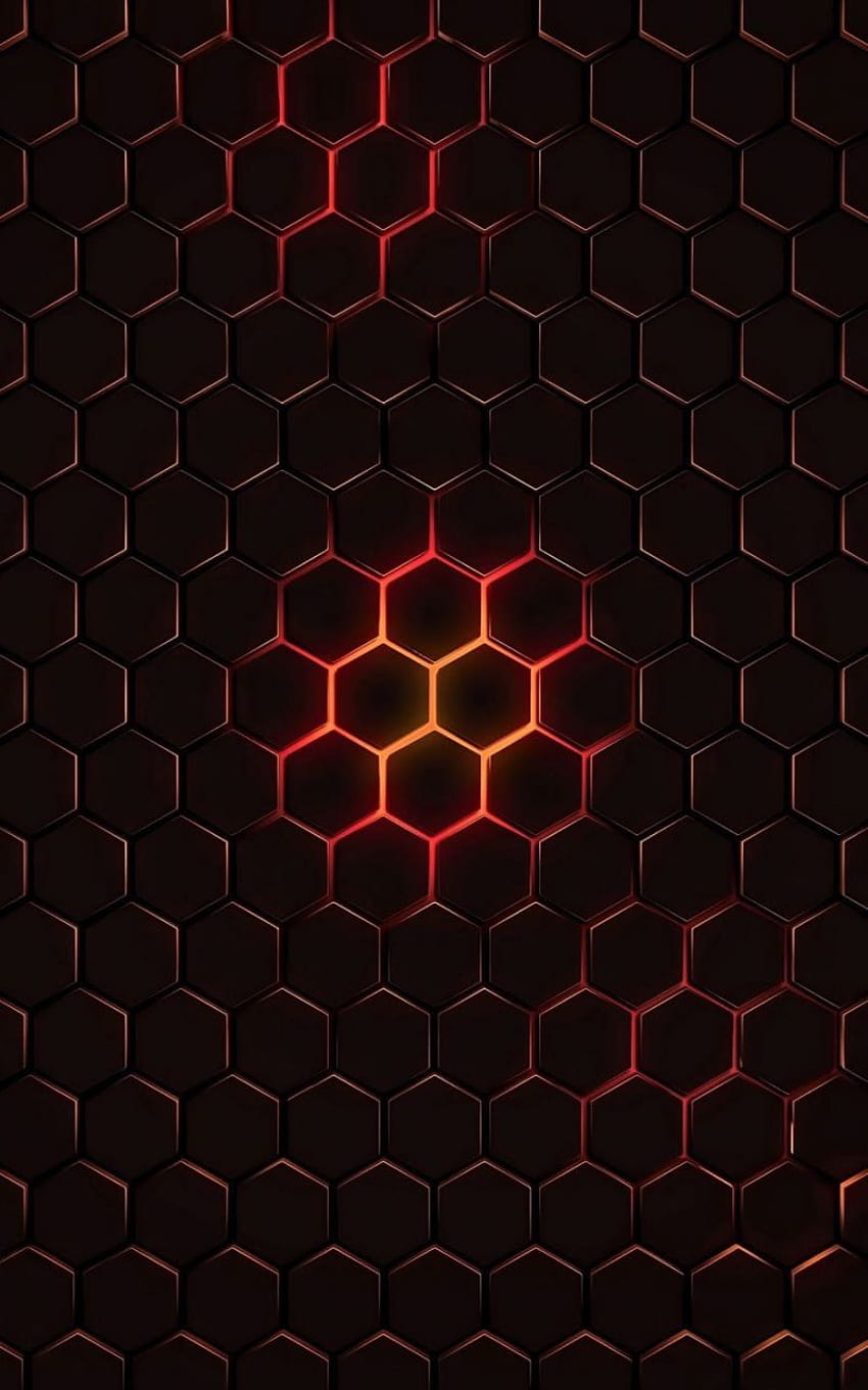 Red Glow Black Geometric Abstract and Geometric [890x1590] for your , Mobile & Tablet, black phone geometric HD phone wallpaper