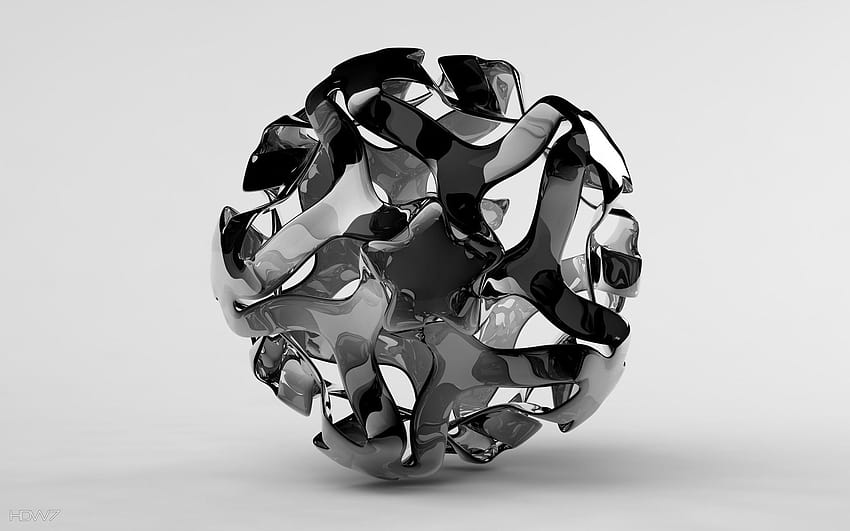3d glass abstract sphere ball HD wallpaper
