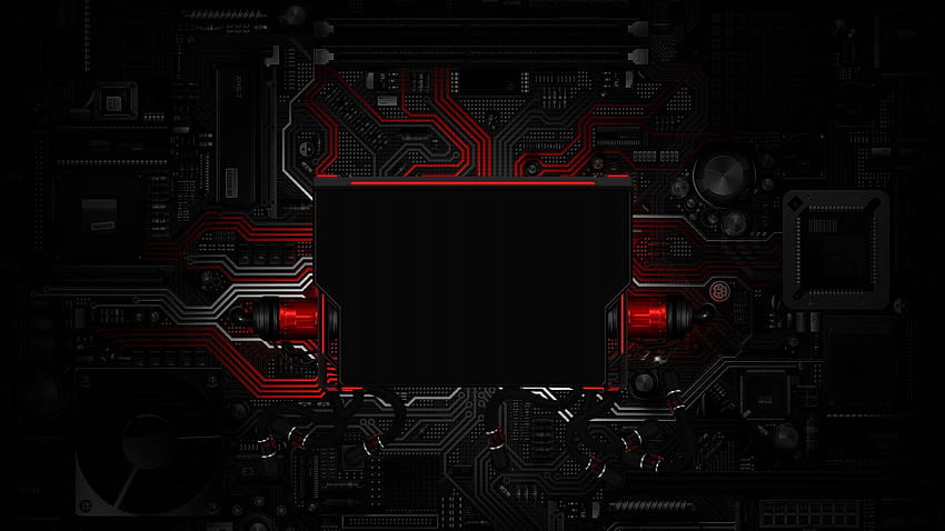 red technology HD wallpaper