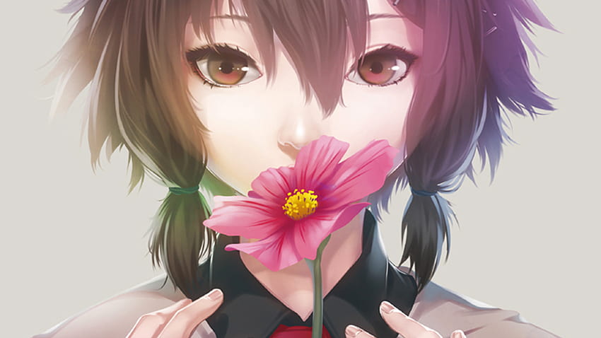 : Anime girls, kwiaty, zbliżenie, miękkie cieniowanie, Final Fantasy XIV 1920x1080, anime soft girl Tapeta HD
