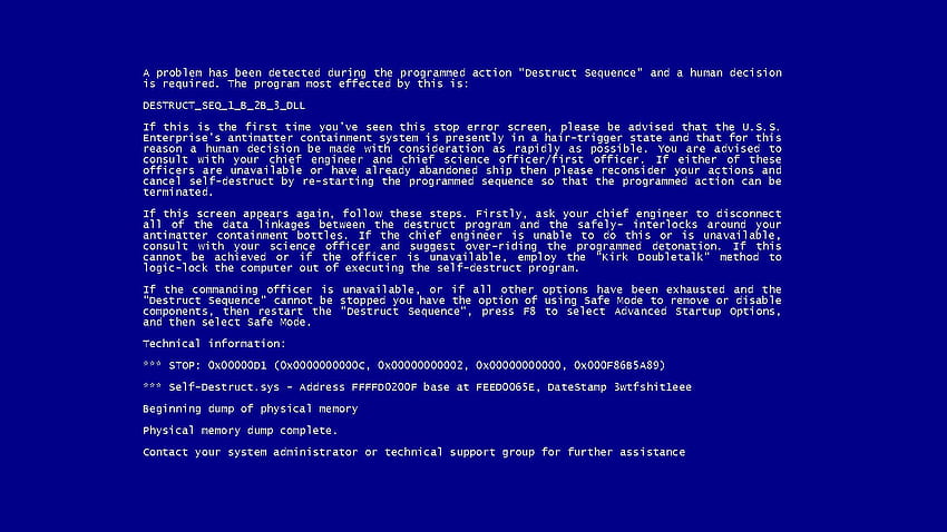 Blue Screen of Death, error screen HD wallpaper