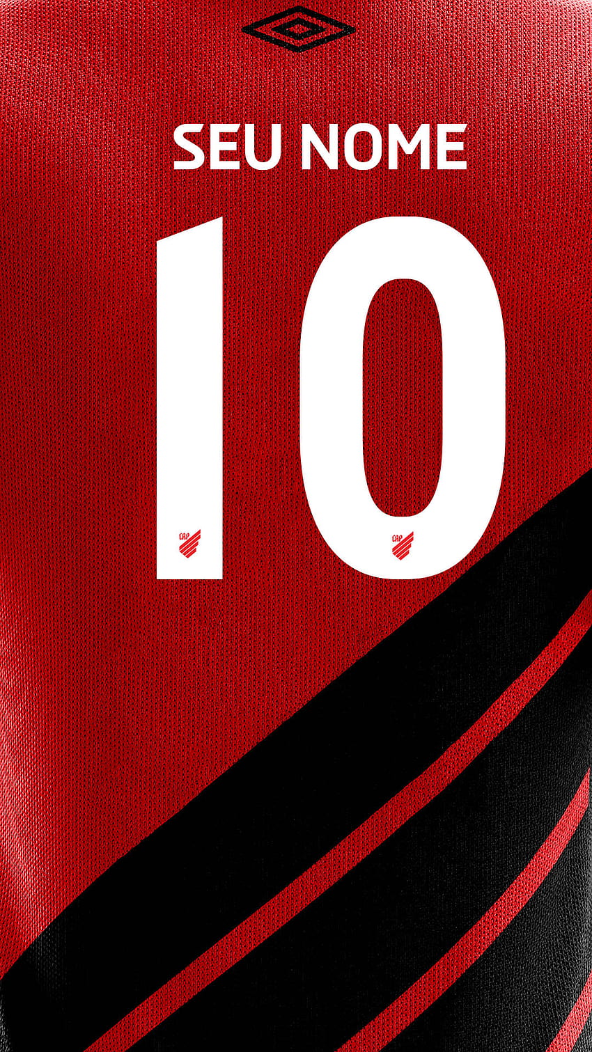 Atletico Paranaense FC, new logo, Serie A, red metal background