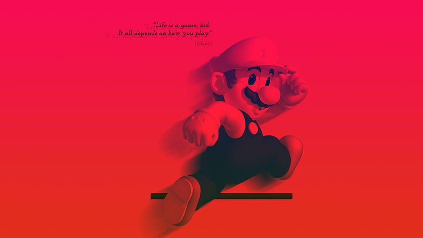 1920x1080 Life is a Game Mario Quote Laptop Full , Inspirational & Quotes , and Backgrounds, quote ultra HD тапет