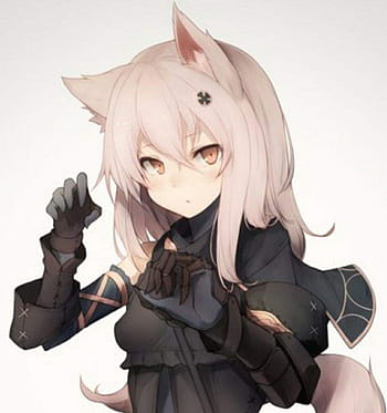 Premium AI Image  A black and white drawing of a girl with long hair and a wolf  ears