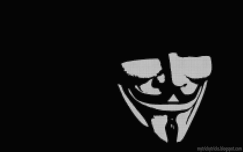 Trickytricks: Анонимен хакер с черна шапка HD тапет