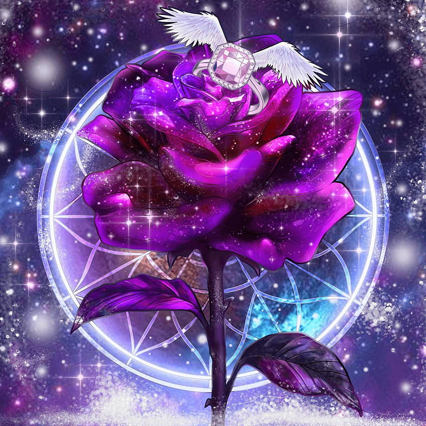 Cool Neon Rose, galaxy rose HD phone wallpaper