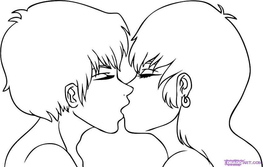 Manga Girl and Boy Kissing by AeolianFlame on DeviantArt