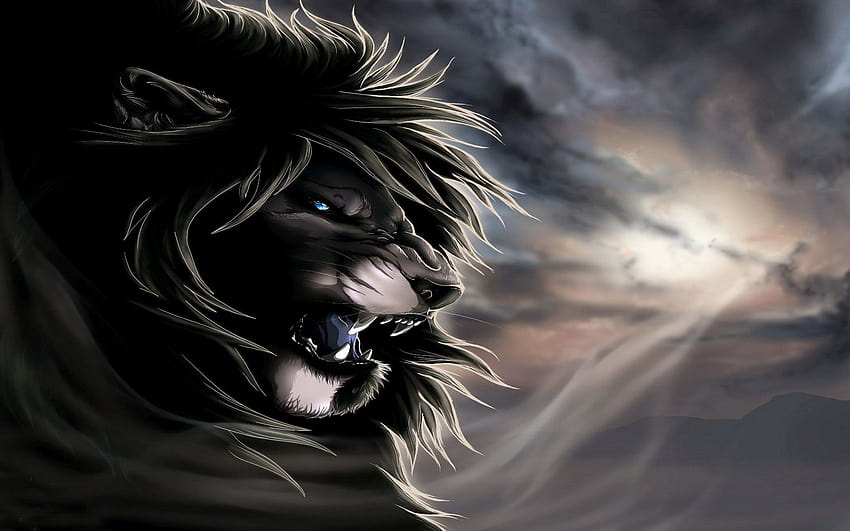 Black lion roaring HD wallpapers  Pxfuel