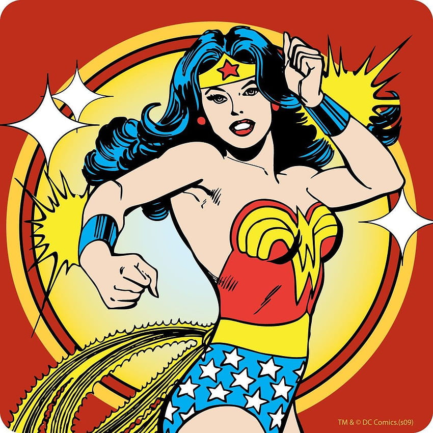 Vintage Wonder Woman, wonder woman cartoon HD phone wallpaper