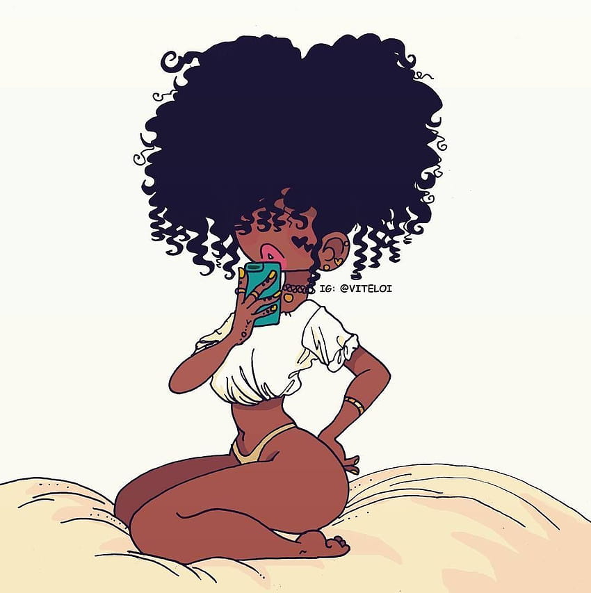 Baddie, kartun gadis kulit hitam wallpaper ponsel HD