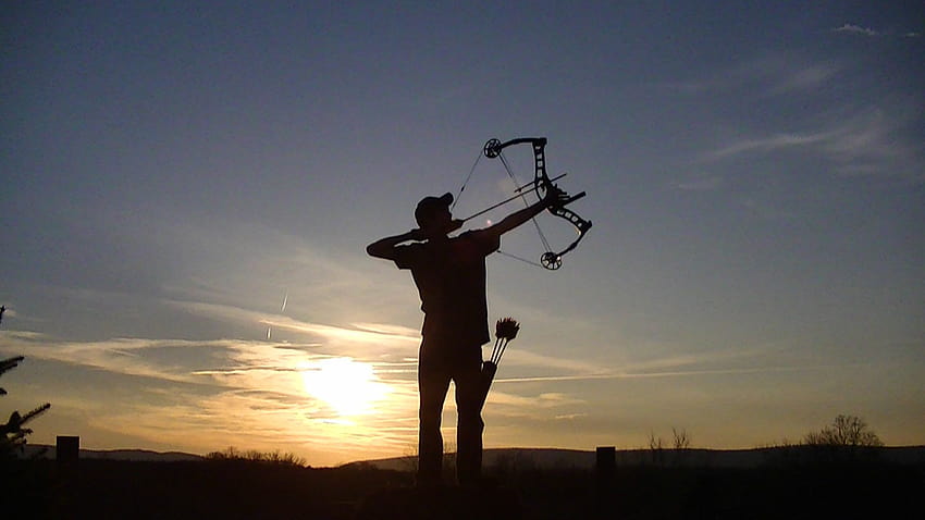 Archery, archer silhouette HD wallpaper