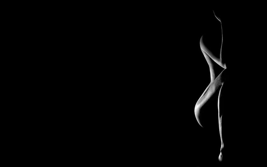 Black Woman posted by Samantha Anderson, women silhouette black and white HD wallpaper