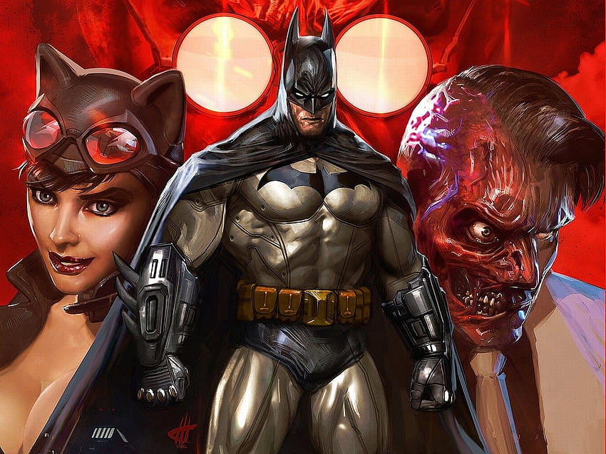 Batman, DC Comics, Catwoman, Two Face, Hugo Strange / und mobile Hintergründe, DC Comics mit zwei Gesichtern HD-Hintergrundbild