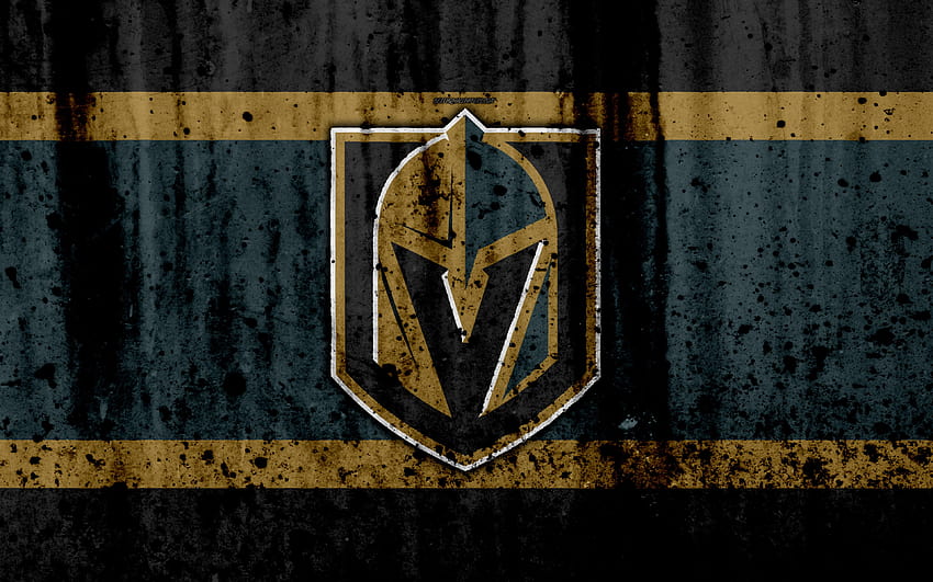 Vegas Golden Knights, Grunge, NHL, Eishockey HD-Hintergrundbild