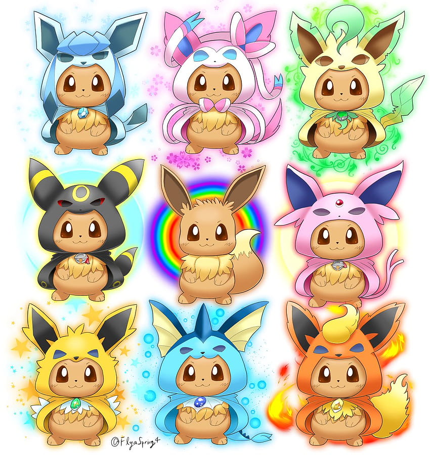 ふりゃ on Twitter, pokemon kawaii cute eevee HD phone wallpaper