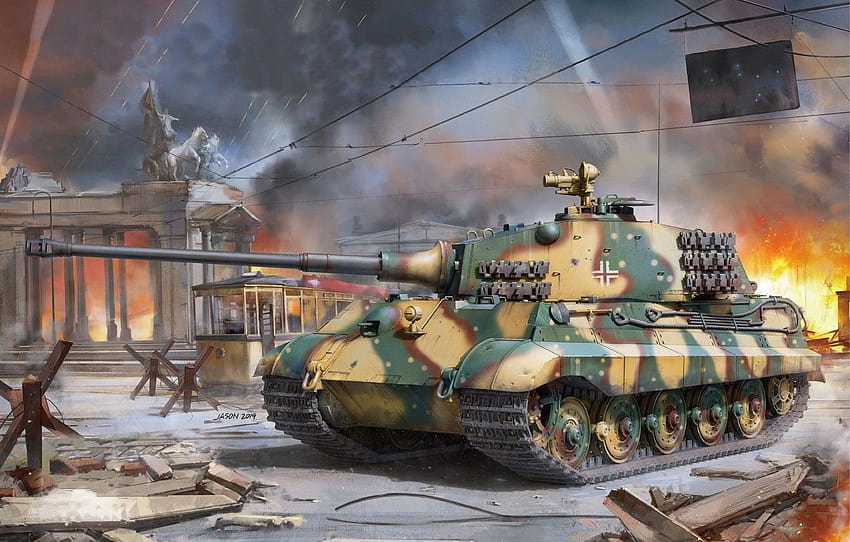 Harimau II, Sd. Mobil. 182, King Tiger, Tank Berat, Anti Wallpaper HD