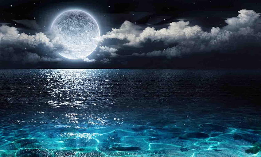 Beautiful moonlight for the computer, romantic moon HD wallpaper