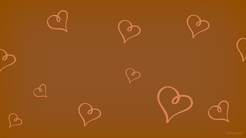 Brown pattern, brown hearts HD wallpaper | Pxfuel