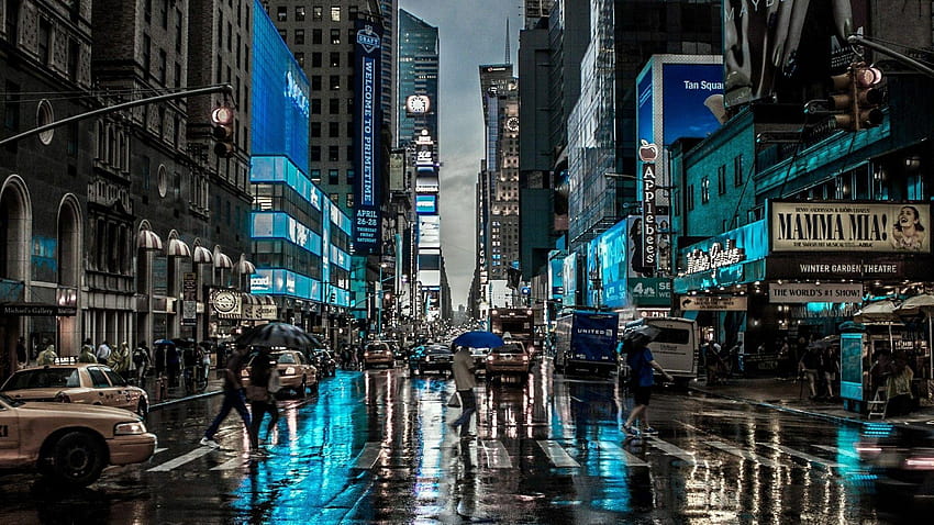 Rainy Day In New York City HD wallpaper