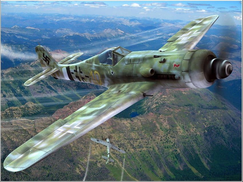 Airplane focke, focke wulf fw 190 HD wallpaper