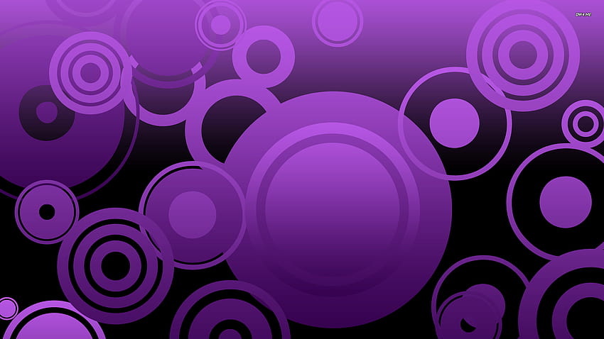 Purple circles, background abstract ungu HD wallpaper
