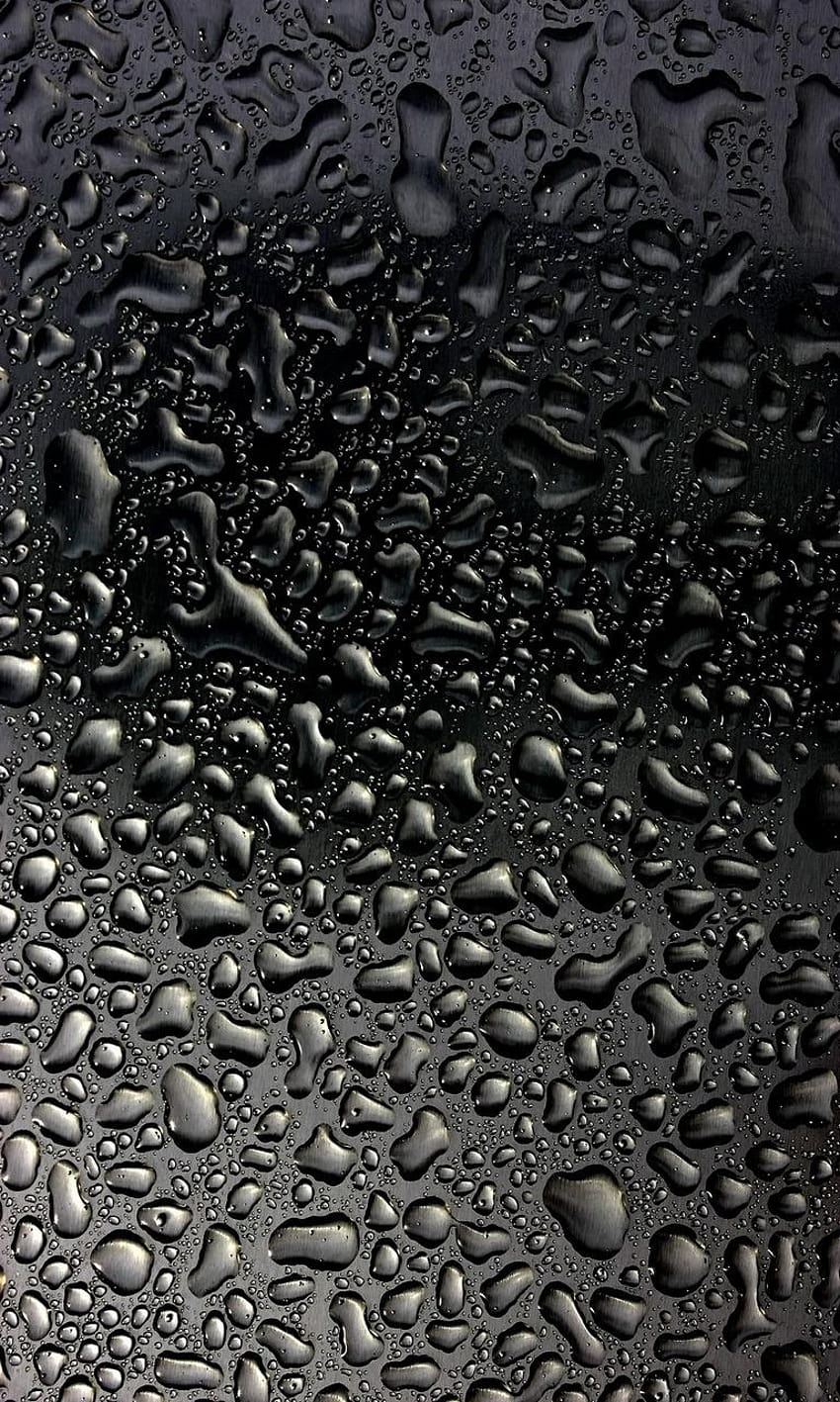Mobile Phone Black Water Drops, drops of water HD phone wallpaper