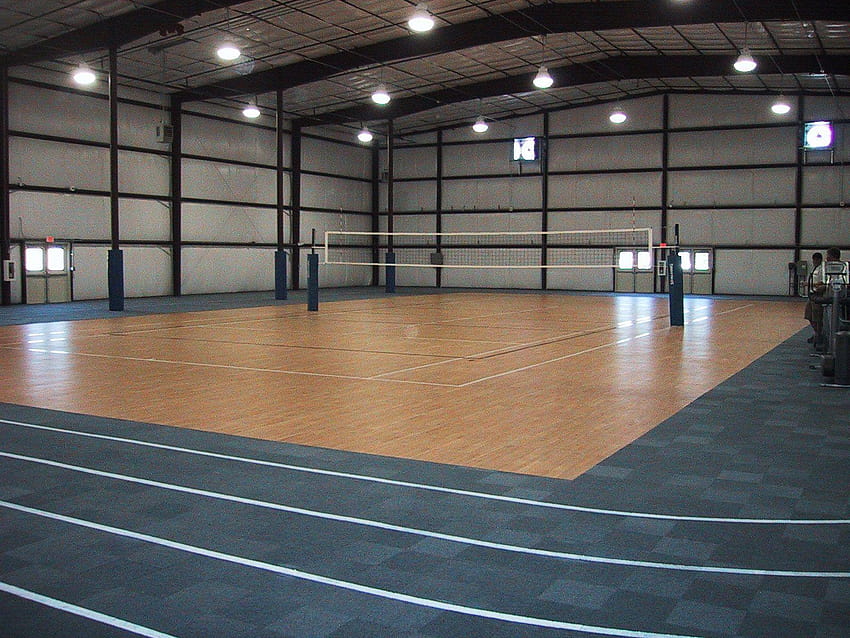 campo sportivo moderno costa pallavolo design per pallavolo indoor, campo da pallavolo Sfondo HD