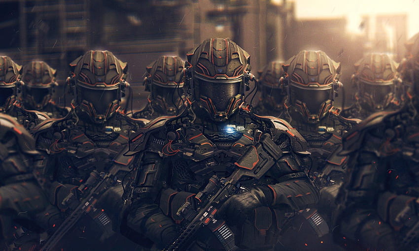 Sci Fi Army Art, sci fi soldiers HD wallpaper