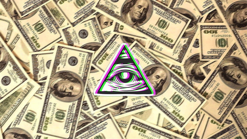 olhos, Illuminati, Dólares, Arte digital, Dinheiro papel de parede HD