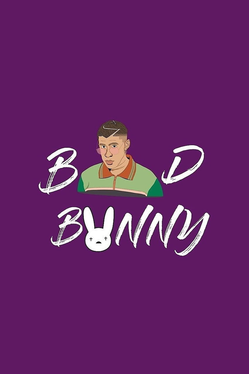 iPhone de Bad Bunny, logotipo de Bad Bunny fondo de pantalla del teléfono