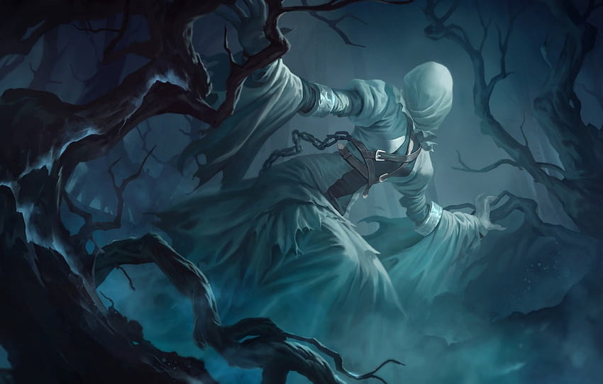 forest, fog, Ghost, lady, Legends of Runeterra , section игры, lady ghost HD wallpaper