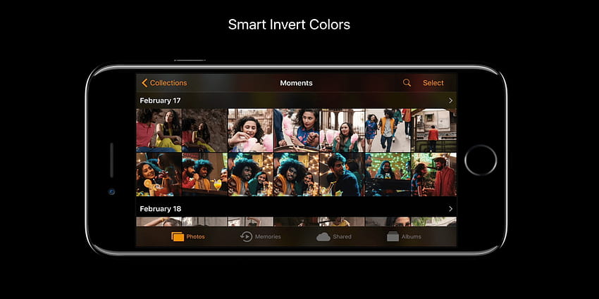 iOS 11'in yeni 'Akıllı Renkleri Tersine Çevirme', Karanlık Moda en yakın şey, iphone xs max renk ters HD duvar kağıdı
