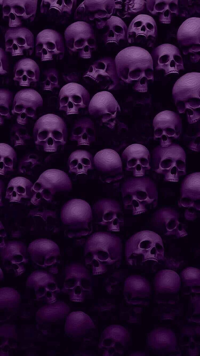 Purple Skulls ...perfetto per un bambino un po' nervoso, il Sfondo del telefono HD