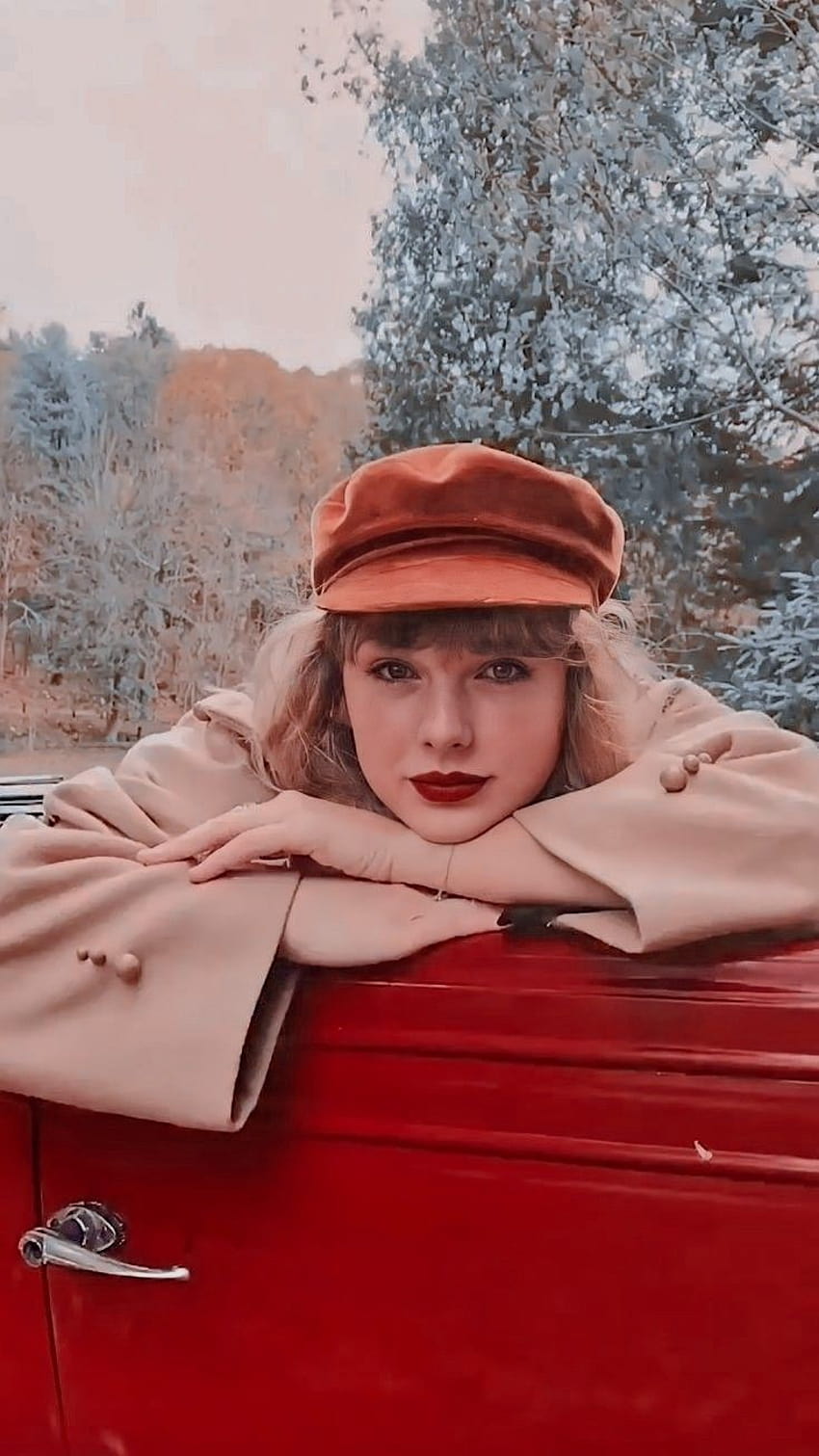 잠금 화면 • Taylor Swift Evermore, 빨간색 테일러 버전 HD 전화 배경 화면