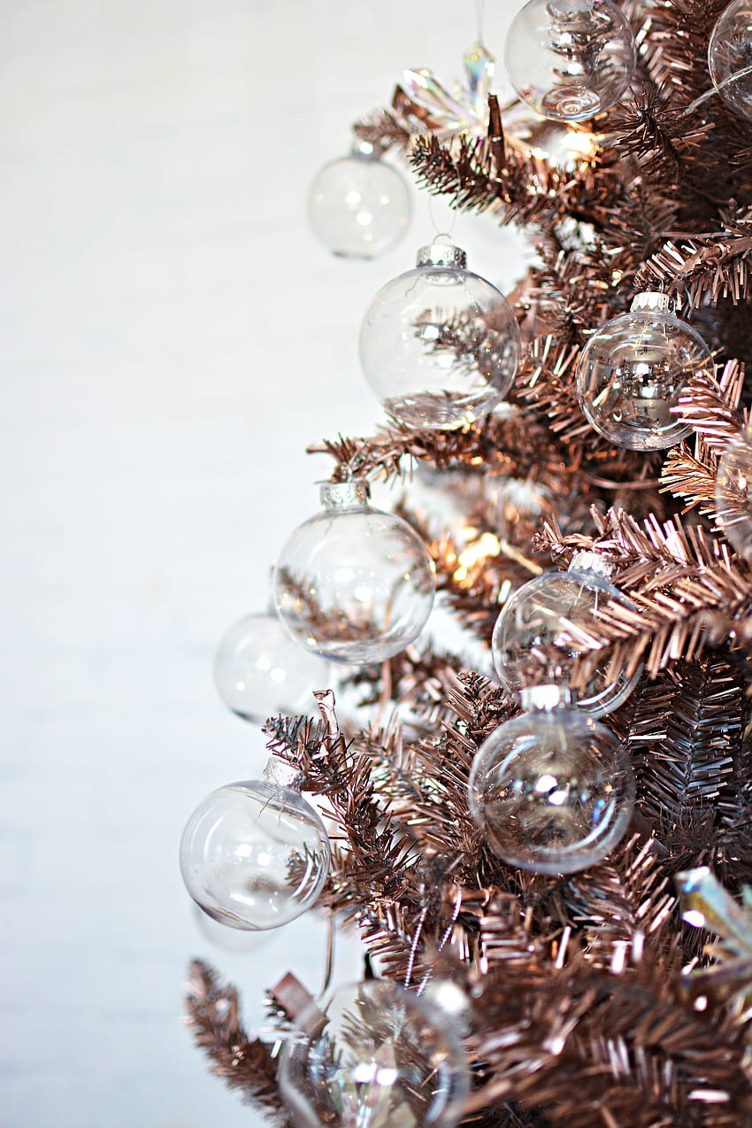 DIY Rose Gold Christmas Tree, rosegold christmas HD phone wallpaper