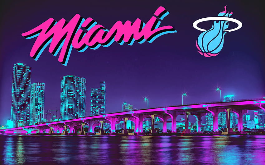 New Miami city Heatvice : 히트, 마이애미 히트 바이스 HD 월페이퍼