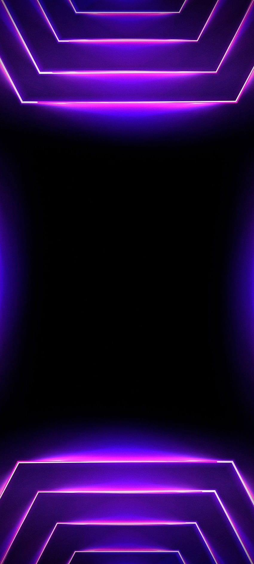 Bordure Neon AMOLED Noir, bordure néon Fond d'écran de téléphone HD