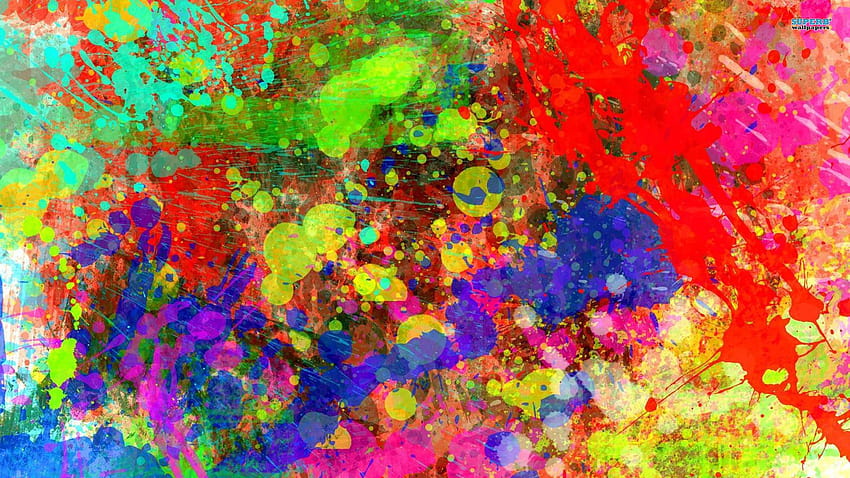 Rainbow Pattern Color Splash Backgrounds, colour splash HD wallpaper