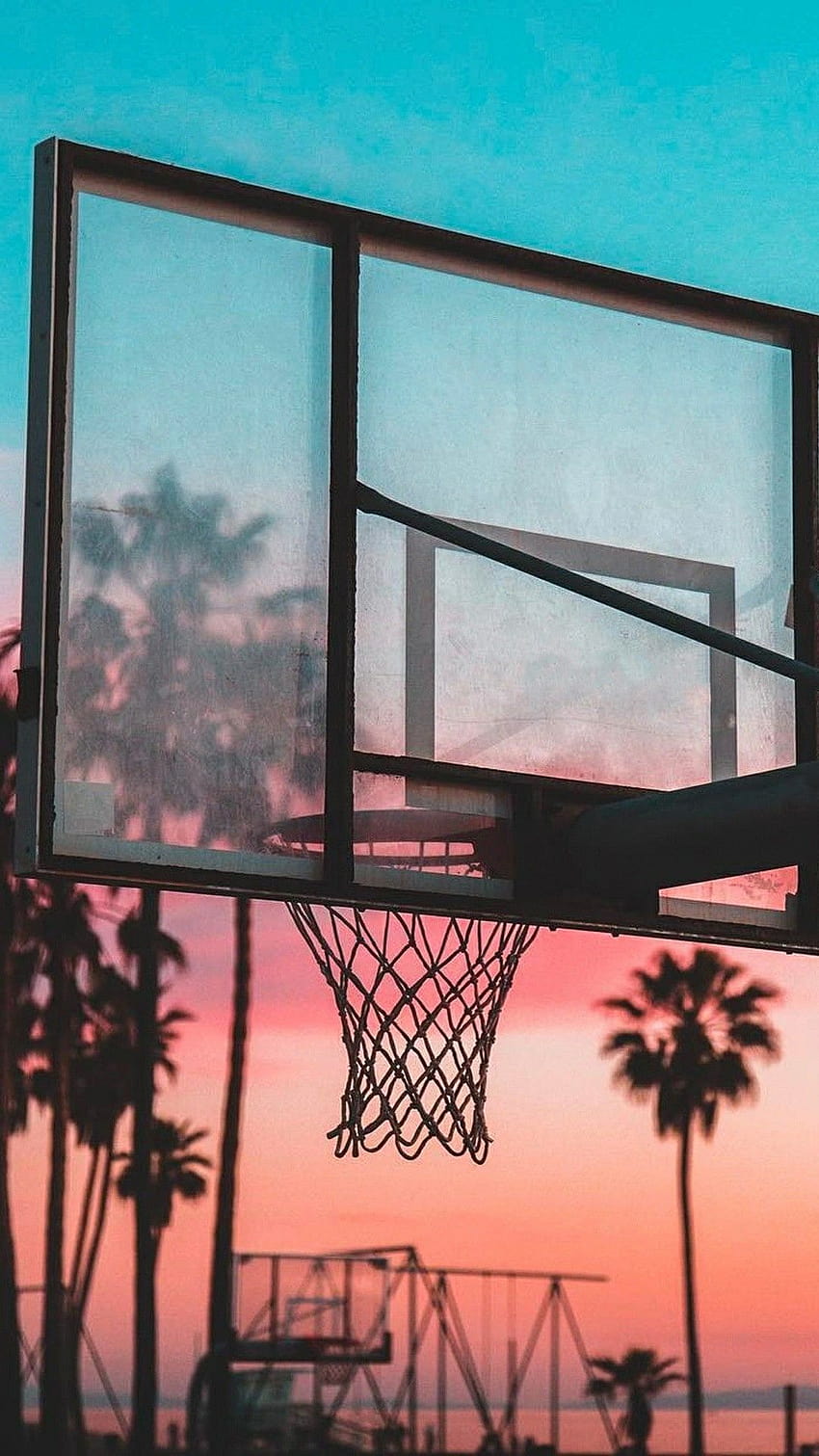Baloncesto estético, aro de baloncesto. fondo de pantalla del teléfono
