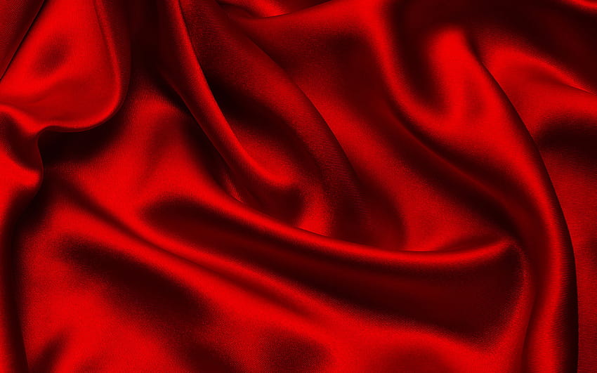 sutra merah, tekstur kain, sutra, latar belakang merah, satin, tekstur kain merah, satin merah dengan resolusi 3840x2400. Kualitas tinggi Wallpaper HD