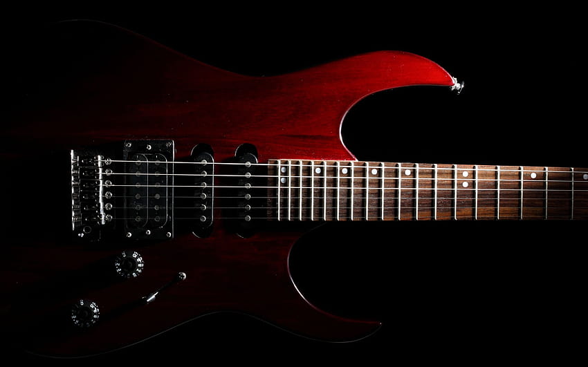 Close Up of Red Electric Guitar กีตาร์เท่ๆ วอลล์เปเปอร์ HD