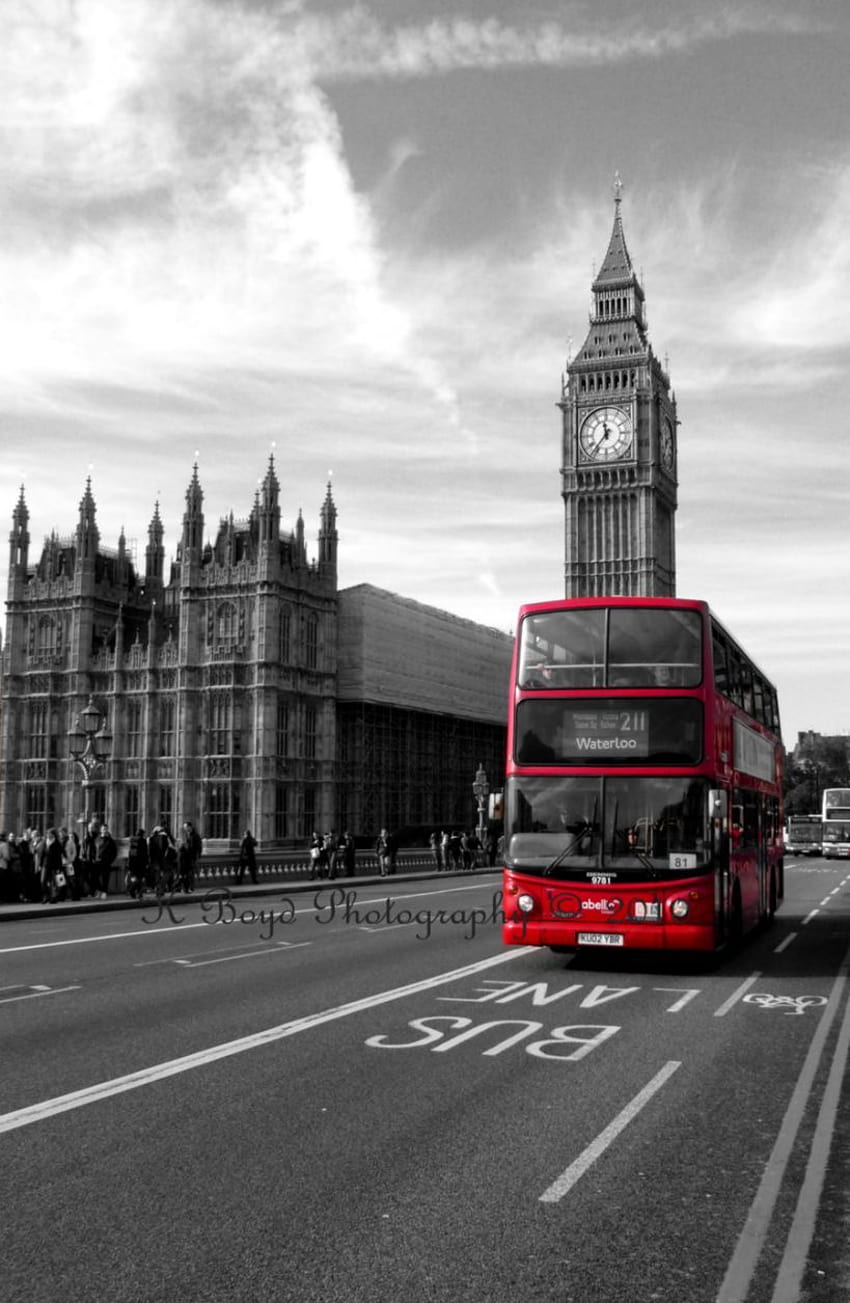 Red London Bus HD phone wallpaper