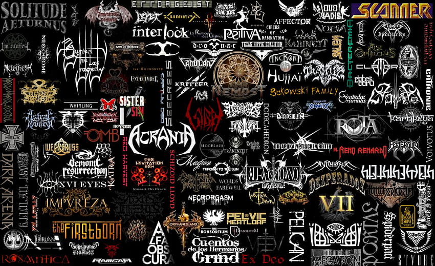 Heavymetal heavy metal death ciemna typografia kolaż thrash muzyka, ciemny kolaż Tapeta HD