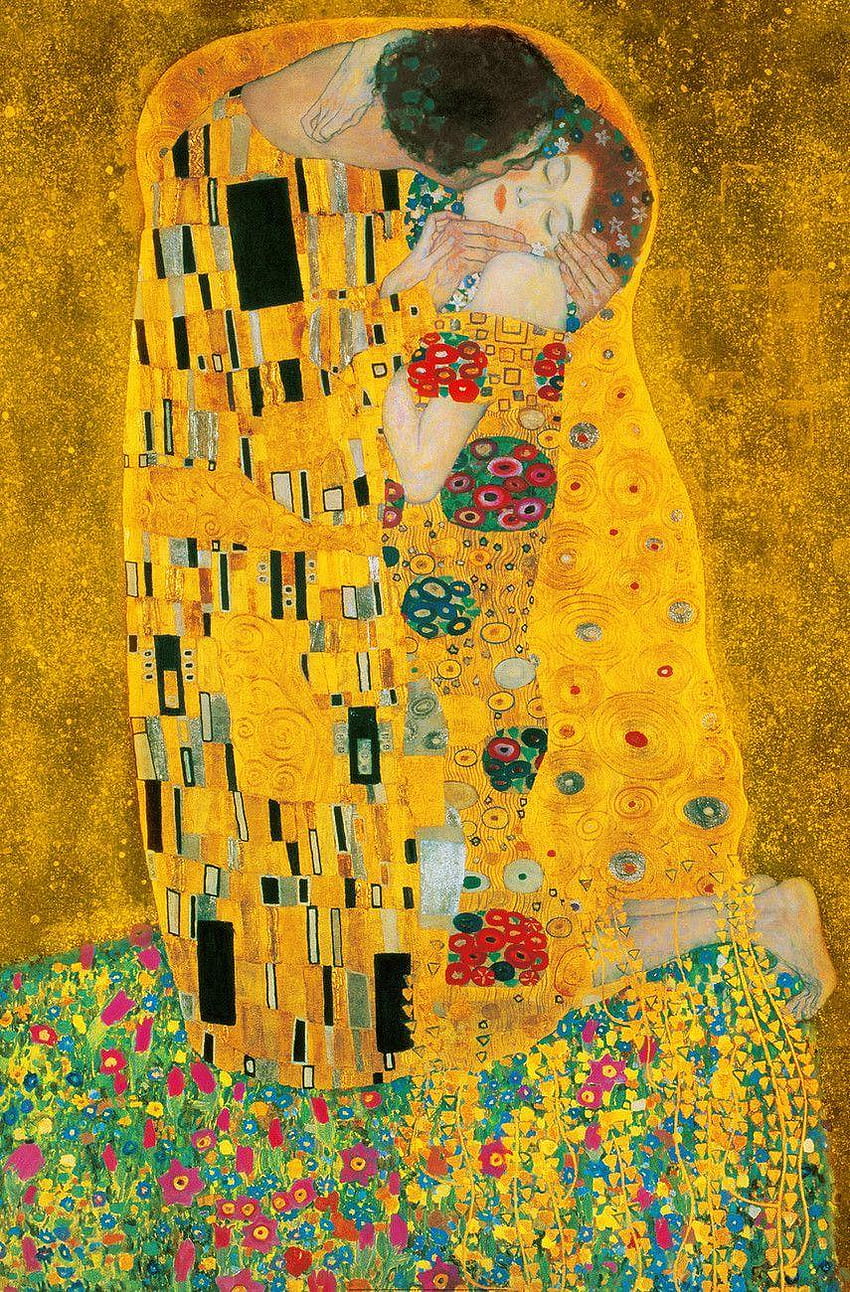 Gustav Klimt, ağustos cep telefonunu öptü HD telefon duvar kağıdı