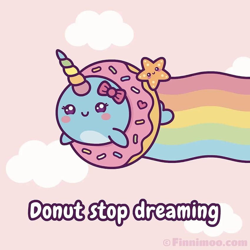 Cute Donut Narwhal Paints A Rainbow In The Sky [Video], kawaii narwhal HD  phone wallpaper | Pxfuel